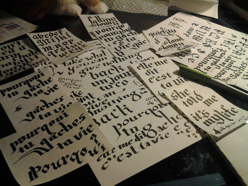 Help. I'm drowning in random pages of calligraphy.